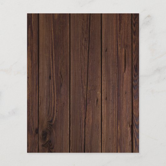 PAPER Wood String Lights Lace Wedding Rehearings Flyer (Achterkant)