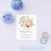 PAPER Woodland Eucalyptus Baby shower Invitation Flyer (Enkel)