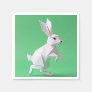 Paper work of rabbit in green world servet