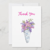 Paper Wrapped Flowers Flat Holiday Card Feestdagenkaart (Voorkant)