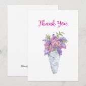 Paper Wrapped Flowers Flat Holiday Card Feestdagenkaart (Voorkant / Achterkant)