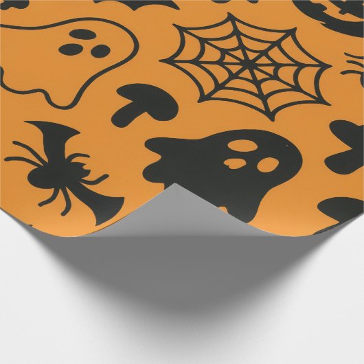 Paper wrapping paper with Halloween-themed pattern Cadeaupapier (Hoek)