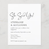 PAPER Ze zei ja het Verloving van de Foto van het  Flyer (Voorkant)