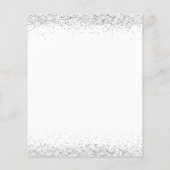 PAPER Zilver Glitter Kerstfeest Uitnodiging Wit Flyer (Achterkant)