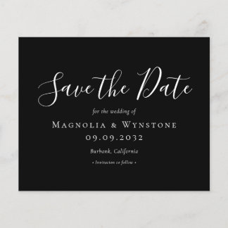 PAPER Zwarte Trouwdag Save The Date Flyer