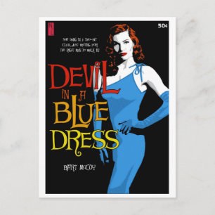 Paperback-Briefkaart: Duivel in een blauwe dress Briefkaart