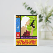 Paperback-Briefkaart: Hij zal morgenochtend dood z Briefkaart (Staand voorkant)