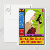 Paperback-Briefkaart: Hij zal morgenochtend dood z Briefkaart (Voorkant / Achterkant)