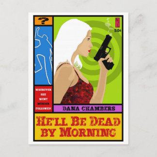 Paperback-Briefkaart: Hij zal morgenochtend dood z Briefkaart