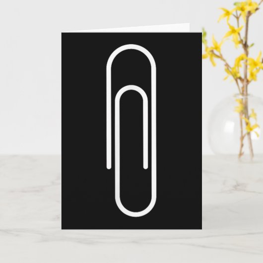 Paperclip, Grappig, Grappen, Sarcastisch  Kaart (Gele Bloem)