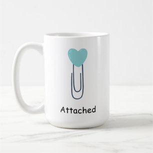 Paperclip Hart Liefde Minimalistische Lijnkunst Koffiemok