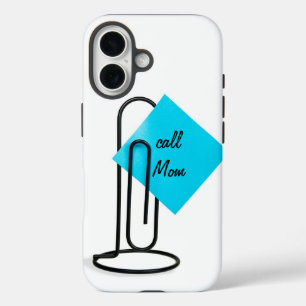 Paperclip met herinneringsnotitie iPhone 16 hoesje