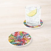 Paperclip regenboog zandsteen onderzetter (Zijkant)