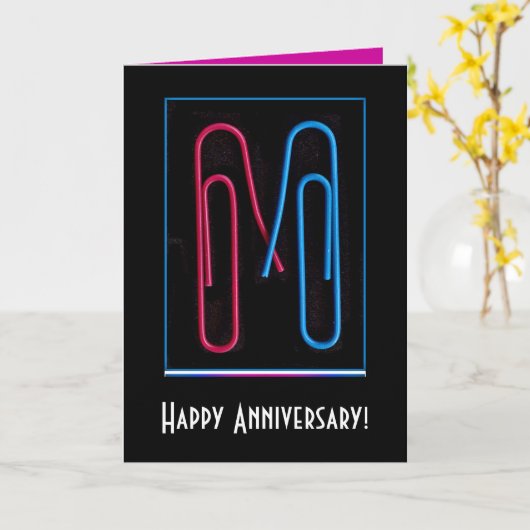 paperclipverjaardag kaart (Gele Bloem)