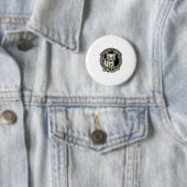 Papercraft Origami Kat Grappige Kat Grafisch - Pap Ronde Button 5,7 Cm (In situ)