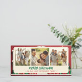 Papercraft Paper Quilling Christmas Kaart Foto (Staand voorkant)