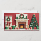 Papercraft Paper Quilling Christmas Kaart Foto (Achterkant)