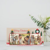 Papercraft Paper Quilling Christmas Kaart Foto (Staand voorkant)