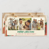 Papercraft Paper Quilling Christmas Kaart Foto (Voorkant / Achterkant)