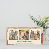 Papercraft Paper Quilling Christmas Kaart Foto (Staand voorkant)