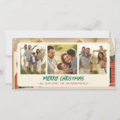 Papercraft Paper Quilling Christmas Kaart Foto (Voorkant)