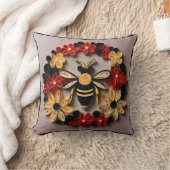 Papercraft Quilling Bee and Floral Design Kussen (Deken)