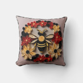 Papercraft Quilling Bee and Floral Design Kussen (Voorkant)