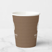 Papercup Business Logo Tekst hier Koffiekleur Papieren Bekers (Links)