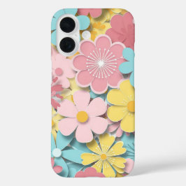 Papercut bloemen iPhone 16 hoesje