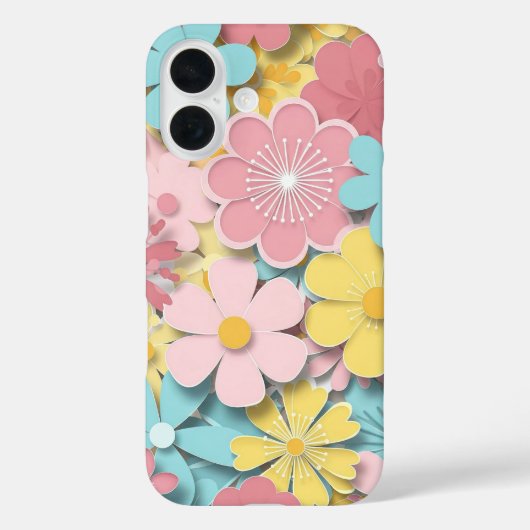 Papercut bloemen Case-Mate iPhone case (Achterkant)