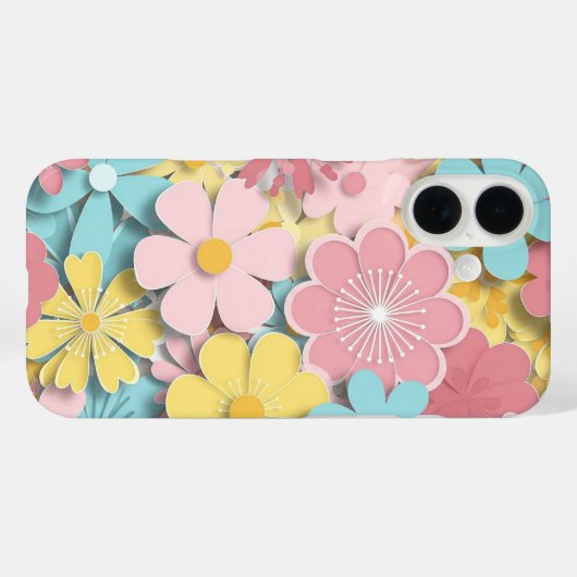 Papercut bloemen Case-Mate iPhone case (Achterkant (horizontaal))