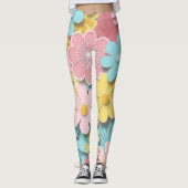 Papercut bloemen leggings (Voorkant)