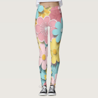 Papercut bloemen leggings