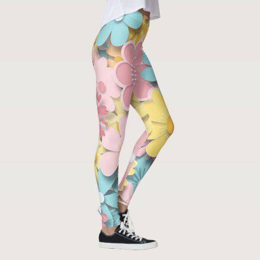 Papercut bloemen leggings (Rechts)