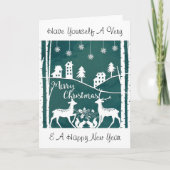 Papercut Christmas Kaart (Voorkant)