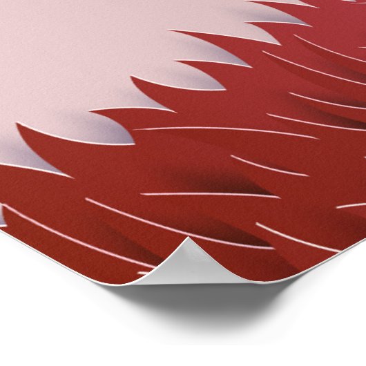 Papercut Couple Red Bide Hot Air ballon Poster (Hoek)