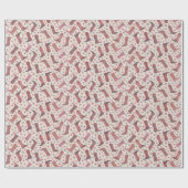 Papercut Cowgirl Boots in roze en bruine bloemen Cadeaupapier (Vlak)