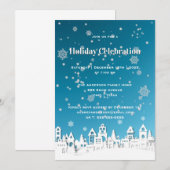 Papercut de nacht voor Kerstmis | Vakantie Kaart (Voorkant / Achterkant)