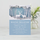 Papercut Deer in Forest Kaart (Staand voorkant)