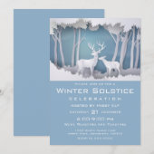 Papercut Deer in Forest Kaart (Voorkant / Achterkant)