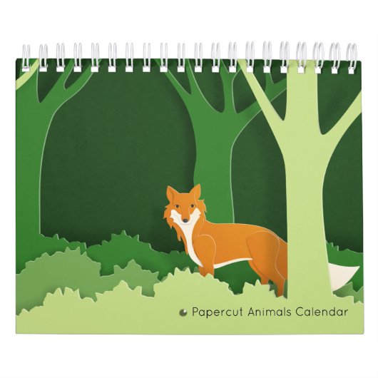 Papercut Dierenkalender Kalender (Hoes)