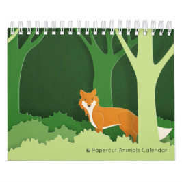 Papercut Dierenkalender Kalender