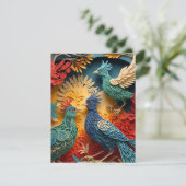Papercut Fantasy Birds Informatiekaartje (Staand voorkant)