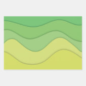 Papercut golven, kleurrijk abstract ontwerp inpakpapier vel (Voorkant)