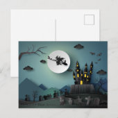 Papercut Halloween House, Witch, Graveyard Scene Briefkaart (Voorkant / Achterkant)