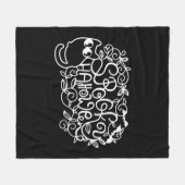 Papercut Halloween Spooky Halloween Fleece Deken (Voorkant (Horizontaal))