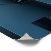 Papercut Halloween Witch die over het dorp vliegt Poster (Hoek)