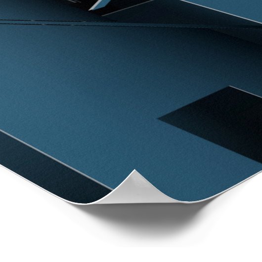 Papercut Halloween Witch die over het dorp vliegt Poster (Hoek)