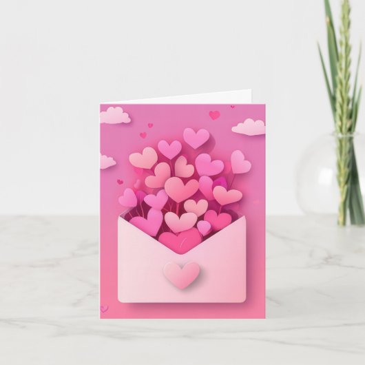 Papercut Harten Valentijnsgroet Feestdagen Kaart (Voorkant)