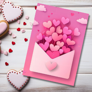 Papercut Harten Valentijnsgroet Feestdagen Kaart
